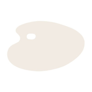 Палитра пластиковая овальная плоская, 43х30 см, D,K,ART CRAFT