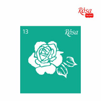 Трафарет многоразовый самоклеющийся, №13, 9х10 см, Серия Цветы, ROSA TALENT