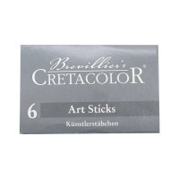 Уголь для эскизов, толстый, 7х14 мм, (набор 6 шт,), Cretacolor