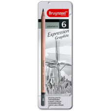 Набор графитных карандашей EXPRESSION, 6 цв, Bruynzeel