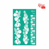 Трафарет многоразовый самоклеющийся, №330, Бордюрный, 13x20 см, Серия Recipe book, ROSA TALENT