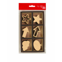 Набор мини-заготовок Ассорти 3 МДФ 18 шт