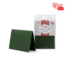 Набор заготовок для открыток 5 шт, 16,8х12 см, №11, темно-зеленый, 220 г м2, ROSA TALENT