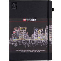 Блокнот Sakura Sketch, 140 г м2, 21х29,7 см, 80 л, черный, Sakura