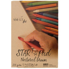 Склейка для ескізів STAR T (Kraft) А4, 125 г/м2, 20л, коричневий колір, SMILTAINIS