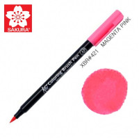 Маркер-кисточка акварельные KOI, Маджента розовая (421), Sakura
