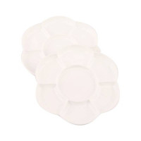 Палитра пластиковая ''цветок'' (d:17,8 см,) 2 шт, D,K,ART CRAFT