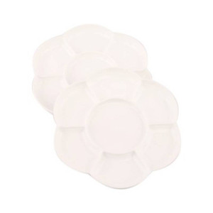 Палитра пластиковая ''цветок'' (d:17,8 см,) 2 шт, D,K,ART CRAFT