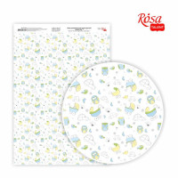 Папір дизайнерський односторонній „Sweet Boy“ 7, 21х29,7 см, глянцевий, 250 г/м2, ROSA TALENT