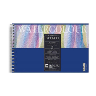 Альбом для акварели на спирали Watercolor A6 (13,5х21 см), 300г / м2, 12л, Fabriano