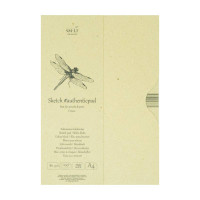 Склейка для ескізів в папці AUTHENTIC А4, 80 г/м2, 100л, кремовий колір, SMILTAINIS