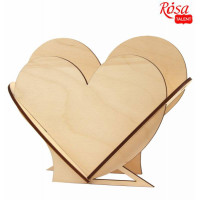 Подарунковий пакет „Серце“, фанера, 18х14,5х8,5см, ROSA TALENT