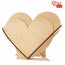 Подарочный пакет Сердце, фанера, 18х14,5х8,5 см, ROSA TALENT