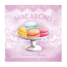 Декупажные салфетки Macarons , розовые, 33х33 см, 18,5 г м2, 20 шт, Ambiente