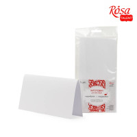 Набір заготовок для листівок 5 шт, 21х10,5 см, №10, білий, 220 г/м2, ROSA TALENT