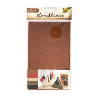 Набор синтетической кожи, 5 шт, 17х27 см, Folia