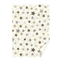 Бумага с рисунком Звезды , А4 (21х29,7см), двусторонняя, 300 г м2, Heyda