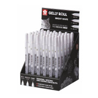 Дисплей з наповненням гелевих ручок Gelly Roll (білий), з розміра (05-08-10), 36 шт, картон, Sakura